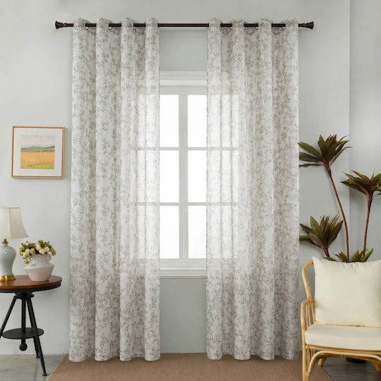 Kraft World Завеса с Перделък Кафява 270x280 см