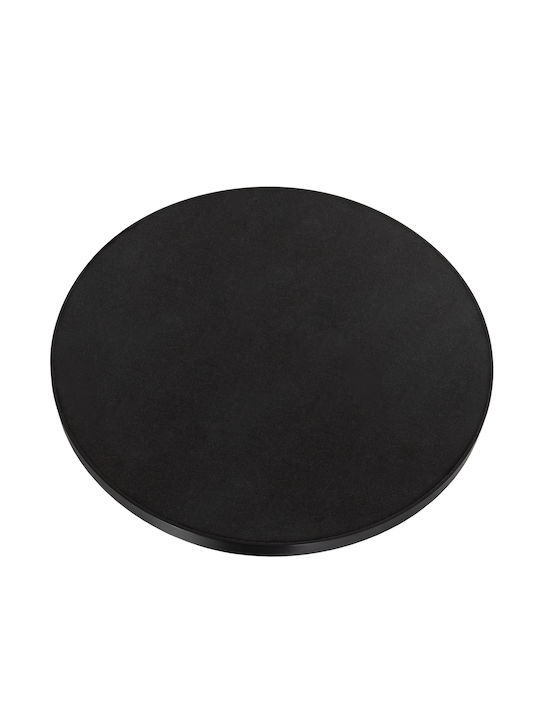 HomeMarkt Blat de Masă Rotund din Aluminiu Negru 70x70cm HM6653.01