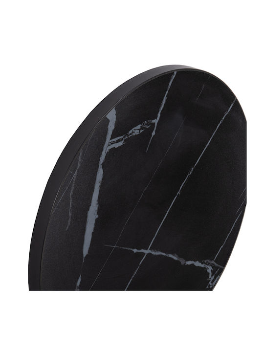 HomeMarkt Blat de masă rotund din aluminiu negru 60x60cm HM6652.03