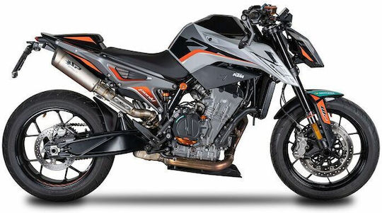 Spark Auspuff-Endschalldämpfer Titan Round Dual Slash-cut Gkt0110tom Ktm Duke 790 Abs 24