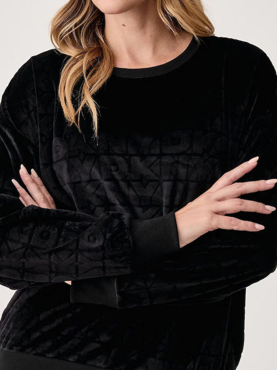 DKNY Зимен Дамски Комплект Пижама Черен