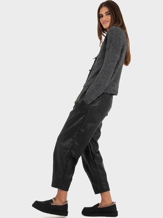 Retige Women's Fabric Trousers Black