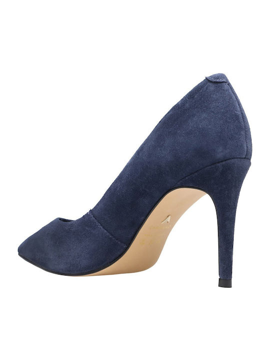 Navy Suede Heels