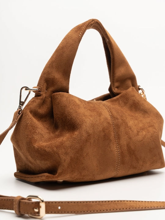 Women's Suede Shoulder Bag Brown