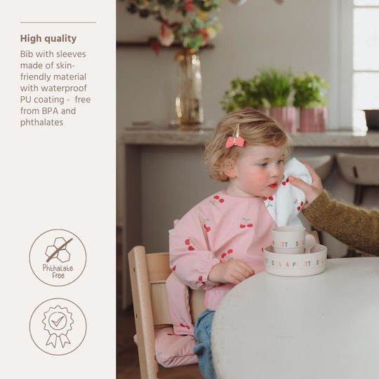 Meyco Waterproof Fabric Coverall with Hoop & Loop Fastener & Sleeves Soft Rose