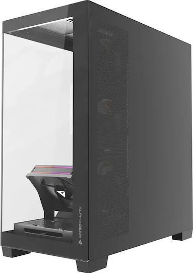 Mirage Mark 3 Gaming Midi Tower Computer Case with Side Window and ARGB Lighting Black