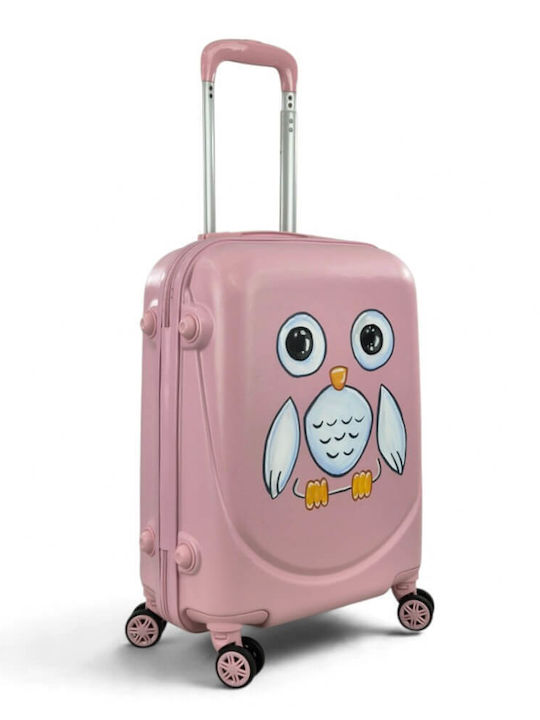 Playful Bags Παιδική Βαλίτσα Ταξιδίου Καμπίνας Σκληρή Ροζ Ύψους 55εκ.