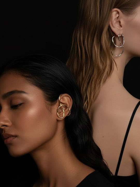 Gold Steel Convertible Earrings