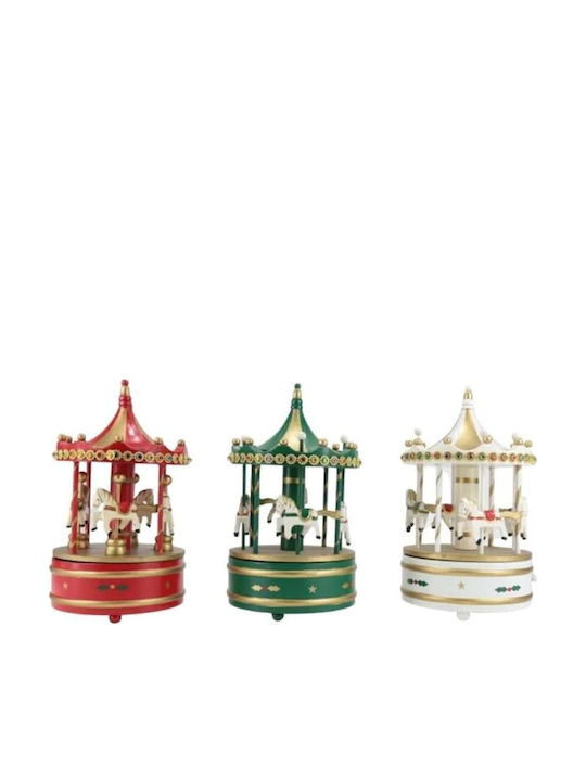Trademarkt Christmas Decorative Carousel Red with Music 23.5x14x14cm