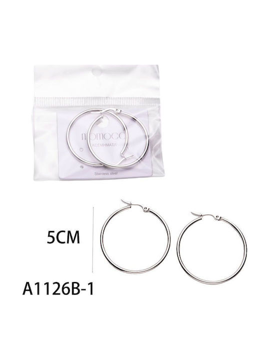 Steel Hoop Earrings 2.5cm