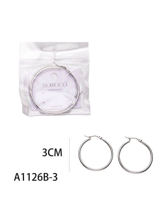Steel Hoop Earrings 2.5cm