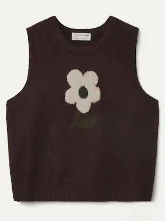 Γυναικείο Γιλέκο Πλεκτό Brown