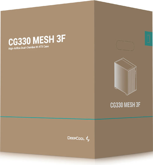 CG330 MESH 3F Gaming Micro Tower Computer Case with Side Window and ARGB Lighting Black