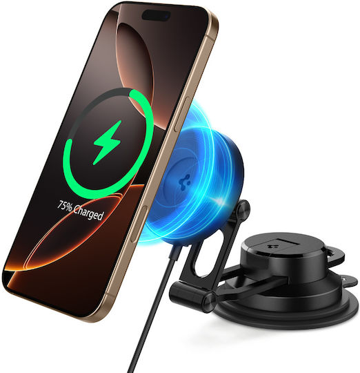 Spigen SGP OneTap Pro 4 Qi2 Gerätehalterung mit Kabelloser Ladung 15W MagSafe Schwarz Spigen SGP OneTap Pro 4 Qi2 Gerätehalterung mit Kabelloser Ladung 15W MagSafe Schwarz