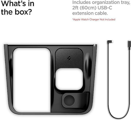 Spigen Tesla 3 Βάση Κινητού Αυτοκινήτου με Ρυθμιζόμενα Άγκιστρα Μαύρη