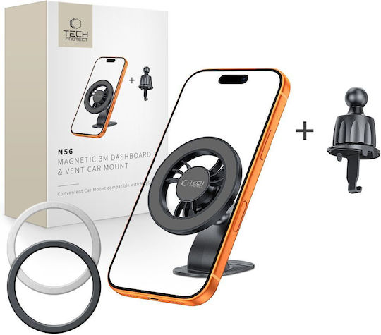 Tech-Protect N56 & Vent Car Mount Стойка За Телефон MagSafe Черна Tech-Protect N56 & Vent Car Mount Стойка За Телефон MagSafe Черна
