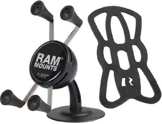 RAM Mount X-Grip Βάση Κινητού Αυτοκινήτου με Ρυθμιζόμενα Άγκιστρα Μαύρη