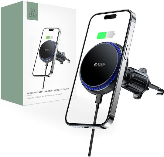Tech-Protect Стойка за Телефон с Безжично Зареждане 15W MagSafe Черна Tech-Protect Стойка за Телефон с Безжично Зареждане 15W MagSafe Черна