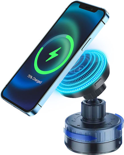Techsuit Стойка За Телефон С Безжично Зареждане 15W MagSafe Черна