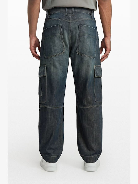 Men's Cargo Loose Fit Trousers Blue