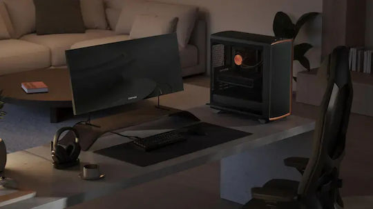 Summit Gaming Midi Tower Computer Case with Side Window and ARGB Lighting Light Tint