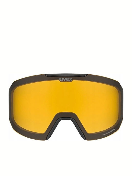 Evidnt Μάσκα Σκι & Snowboard Ενηλίκων Μαύρη με Φακό Μαύρο