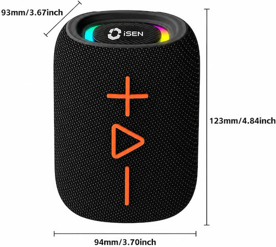 S360 Bluetooth Тонколона 8 W с Време на Работа до 4 часа Черна