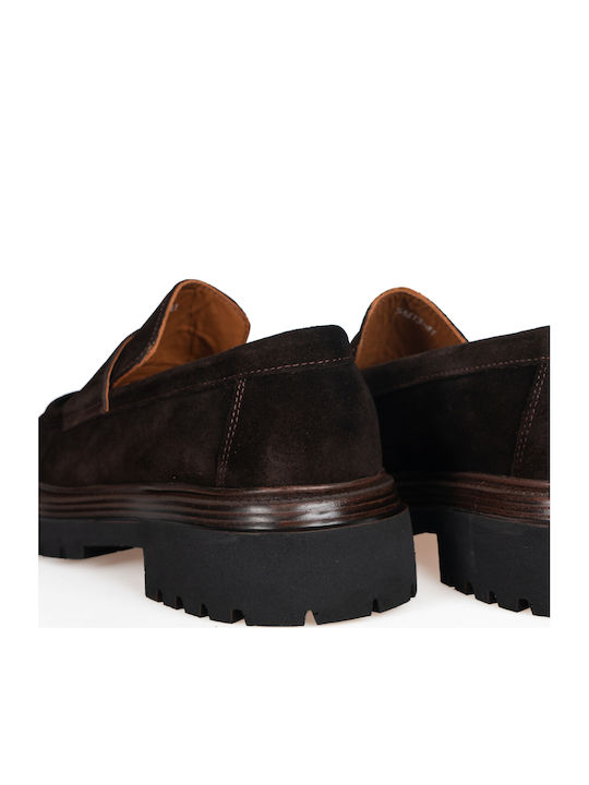 Leather Men's Loafers in Brown