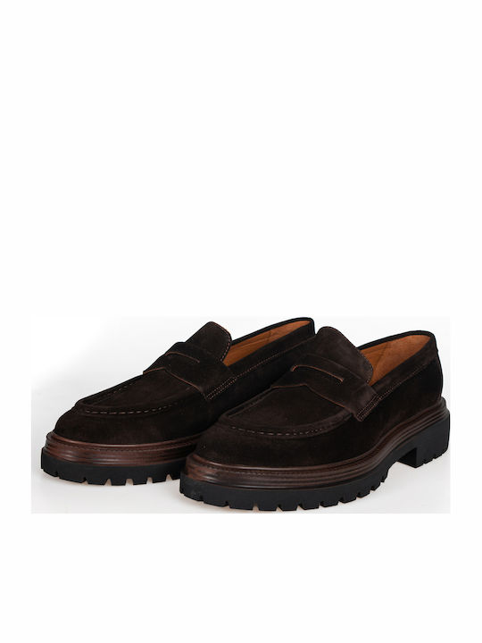 Leather Men's Loafers in Brown