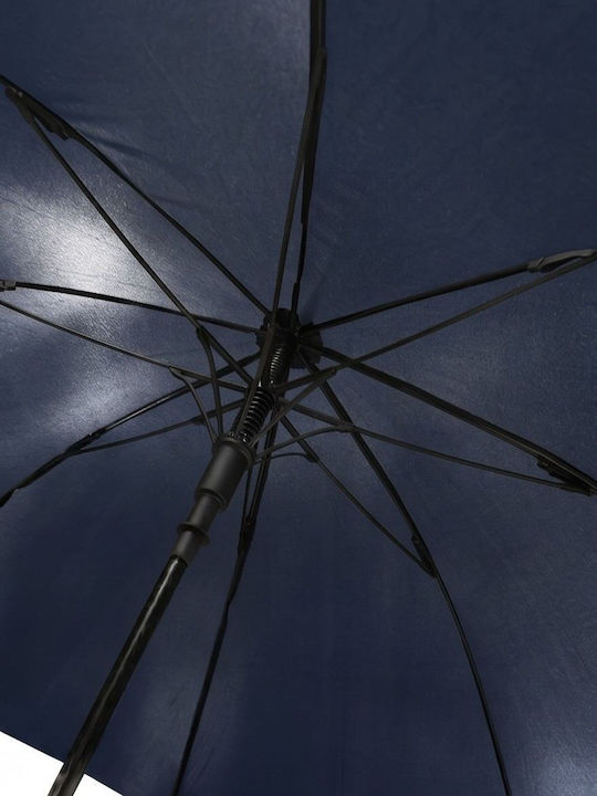 Windproof Automatic  Umbrella with Walking Stick Blue