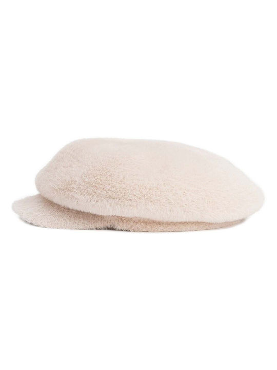 Tiffosi Women's Furry Beret Ecru