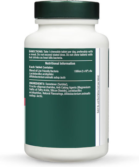 Holland & Barrett Acidophilus Supplement with Probiotics & Prebiotics 60 Chewable Tablets Strawberry