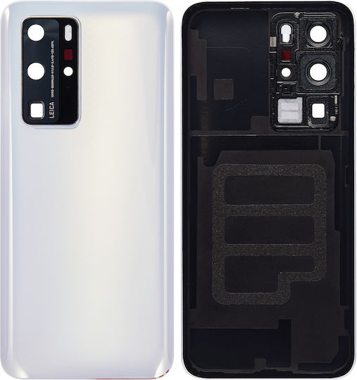 Задно стъклено капаче с камера обектив Huawei P40 Pro ледено бяло