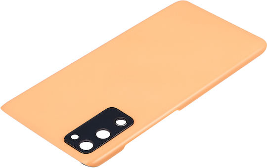Capac Spate din Sticlă cu Lentile pentru Cameră Samsung Galaxy S20 FE 5G Aftermarket Plus Portocaliu Cloud