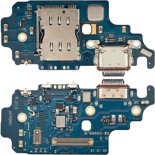 Платка за порт за зареждане със слот за SIM карта за Samsung Galaxy S21 Ultra 5G G998B Международна Версия Премиум