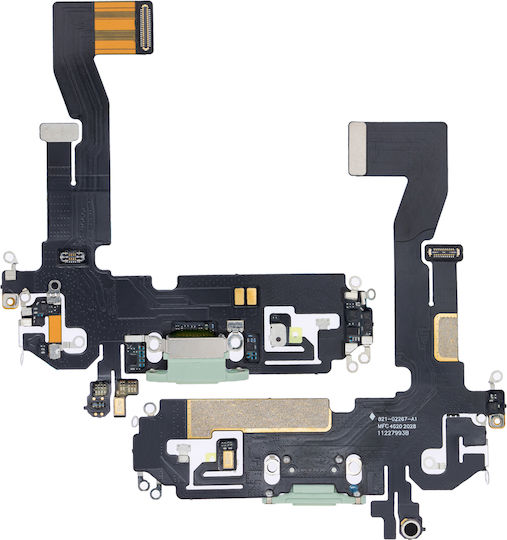 Лентов кабел за порт за зареждане iPhone 12 Aftermarket Plus Зелен