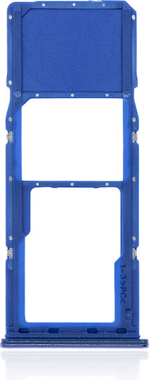 Single-SIM-Kartenhalter Samsung Galaxy A70 A705 2019 Blau