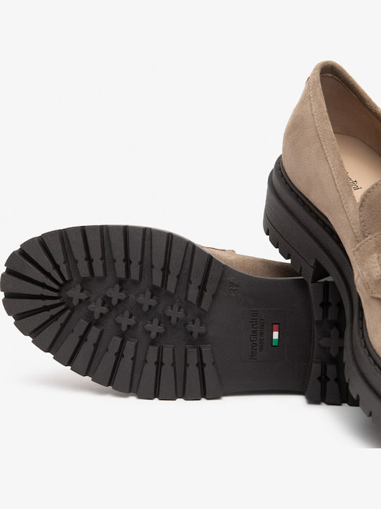 Δερμάτινα Γυναικεία Loafers σε Καφέ Χρώμα