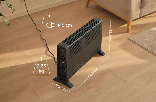 Sencor Convector de Pardoseală 2000W 58.5x38.3cm Negru