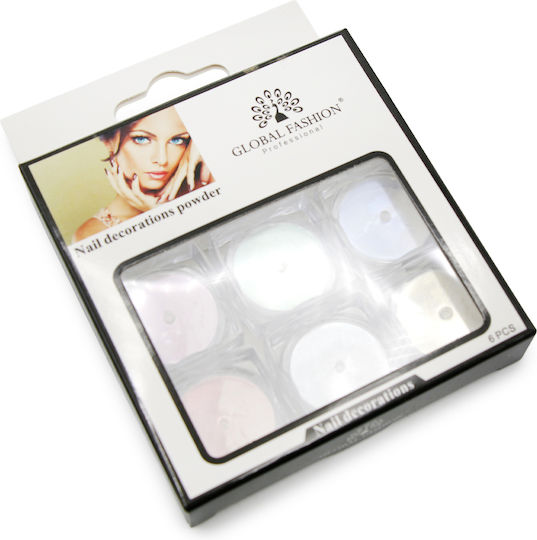 Global Fashion Nageldesign-Dekoration 6 Stück Weiß