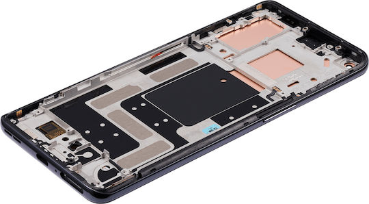 OLED-Displayeinheit mit Rahmen für OnePlus 9 US-Version Aftermarket Plus Astral Black