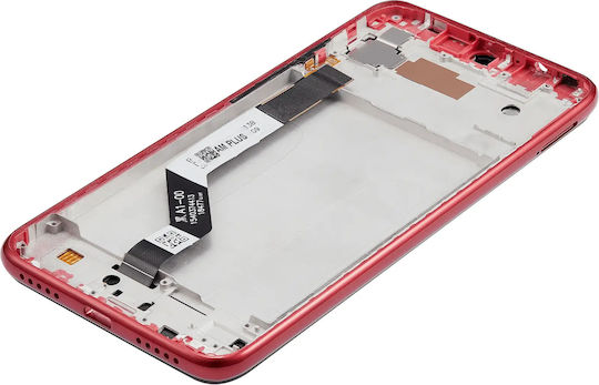 LCD-Baugruppe mit Rahmen Xiaomi Redmi Note 7 7 Pro Aftermarket Plus Nebelrot