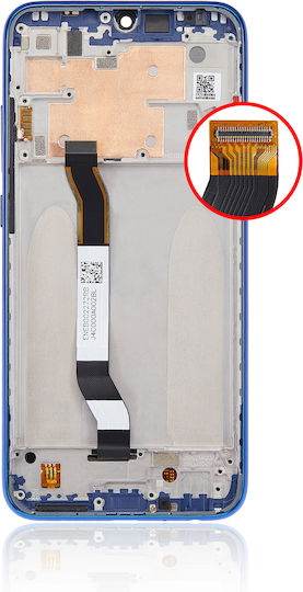 LCD-Baugruppe mit Rahmen für Xiaomi Redmi Note 8 Redmi Note 8 2021 Aftermarket Plus Neptune Blue