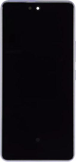 OLED-Baugruppe mit Rahmen Samsung Galaxy A53 5G A536 2022 6,46" Aftermarket Plus Blau