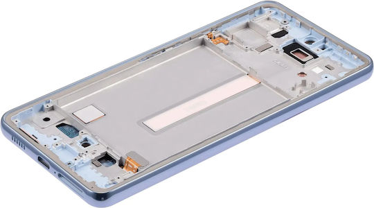 OLED-Baugruppe mit Rahmen Samsung Galaxy A53 5G A536 2022 6,46" Aftermarket Plus Blau