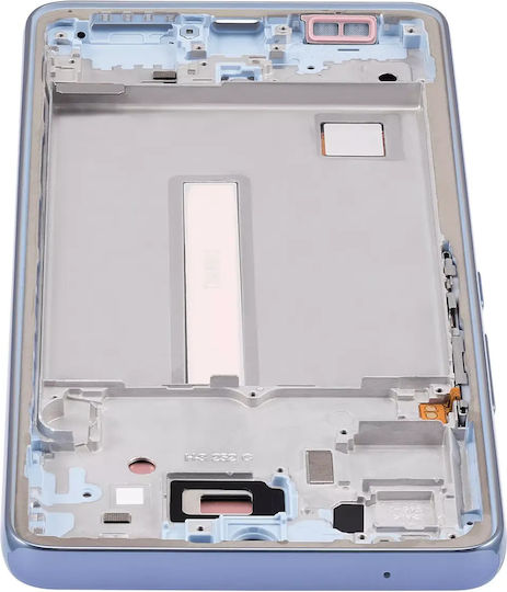 OLED-Baugruppe mit Rahmen Samsung Galaxy A53 5G A536 2022 6,46" Aftermarket Plus Blau