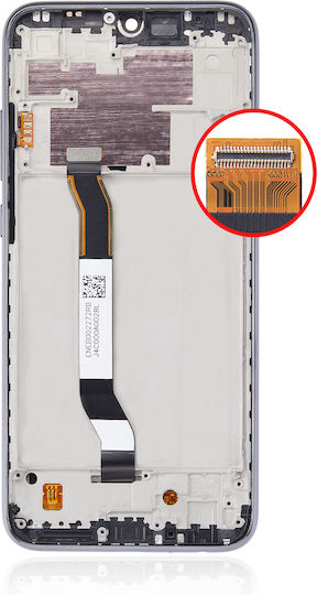 LCD-Displayeinheit mit Rahmen für Xiaomi Redmi Note 8t, Aftermarket Plus, Moonshadow Gray
