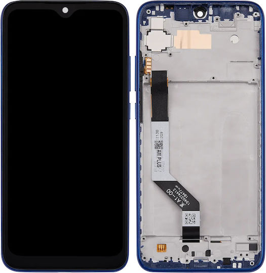 LCD-Baugruppe mit Rahmen für Xiaomi Redmi Note 7 7 Pro Aftermarket Plus Neptune Blue
