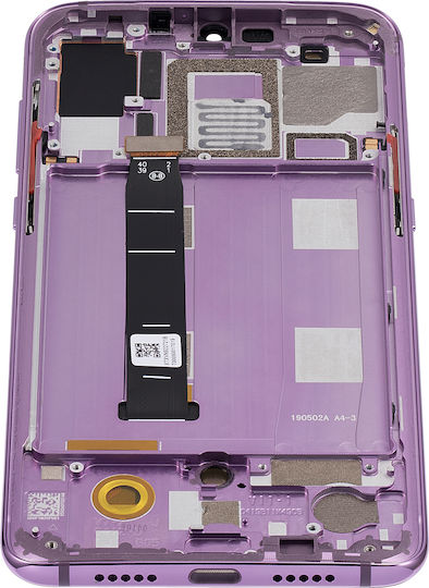 OLED-Baugruppe mit Rahmen für Xiaomi Mi 9 Aftermarket Plus Lavendelviolett
