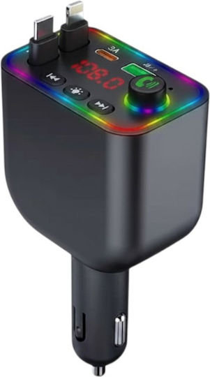 FM Car Transmitter with Bluetooth / Type-C / USB